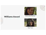 Anna McPherran wins the Williams award